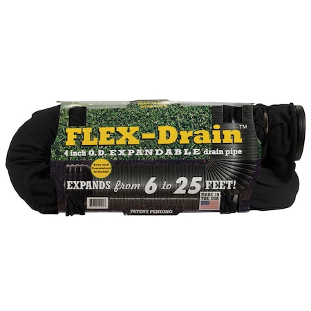 Flex-Drain Flex-Drain 4 in. D X 25 ft. L Polypropylene Drain Pipe with Sock 51510